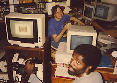 Bergery and Thomson at work in LA in 1988